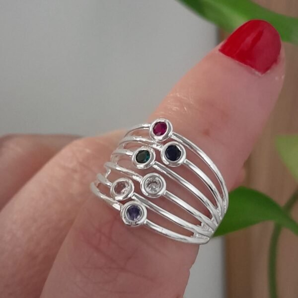 Anillo laminado cubic colores