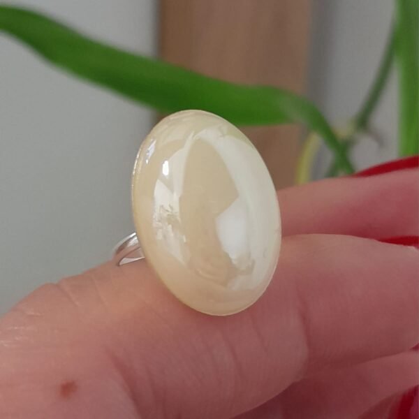 Anillo laminado perla