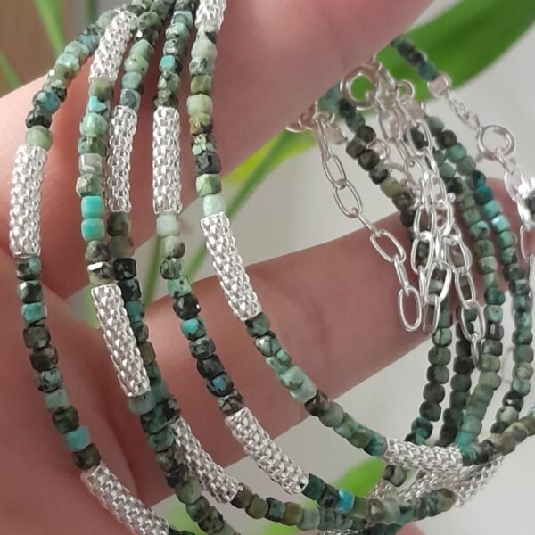 Pulsera italiana piedra natural verde