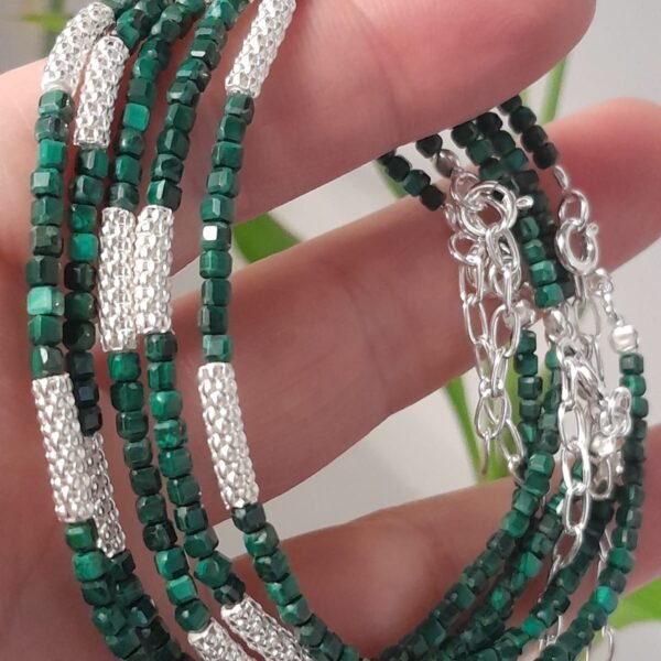 Pulsera italiana piedra natural verde