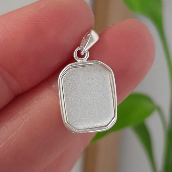 Dije italiano rectangular para grabar