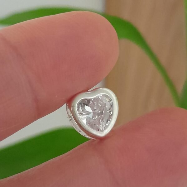 Dije laminado corazon pasante cubic