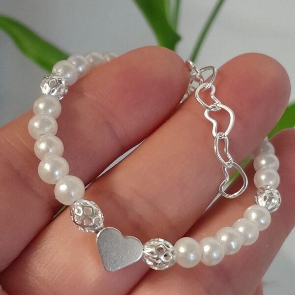 Pulsera laminada perlas