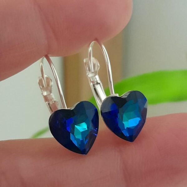 Aros laminados brizura grande corazon sw azul