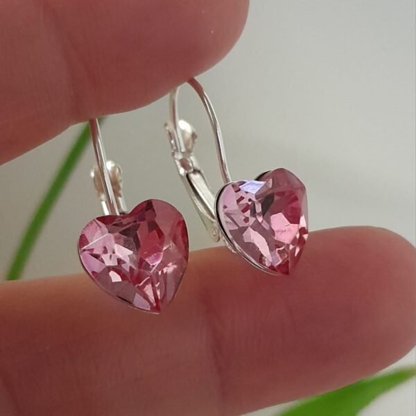 Aros laminados brizura grande corazon sw rosa