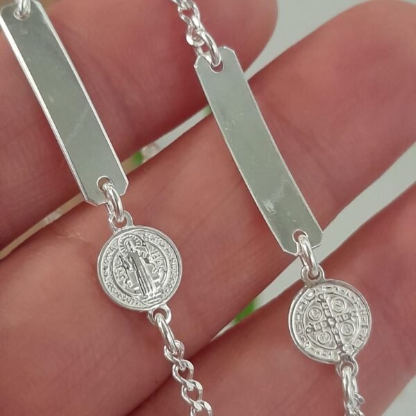 Pulsera italiana de identidad con san benito