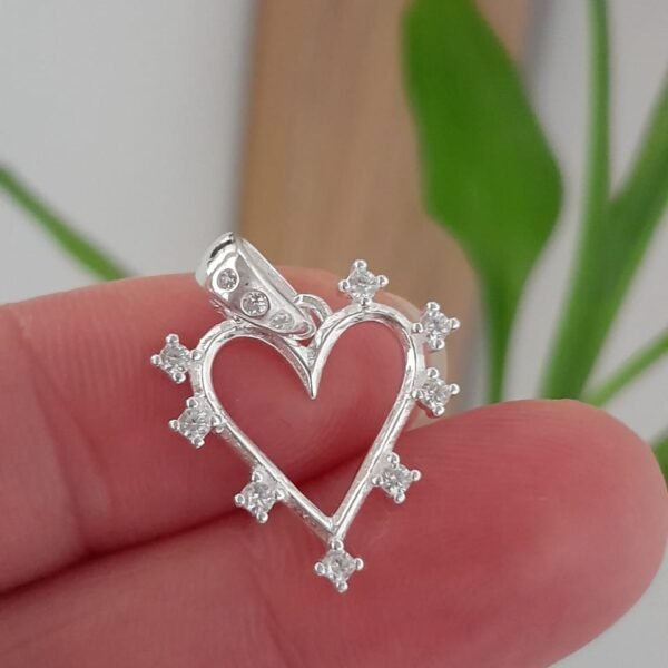 Dije italiano corazon con cubic