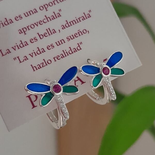 Argolla italiana libelula esmaltada
