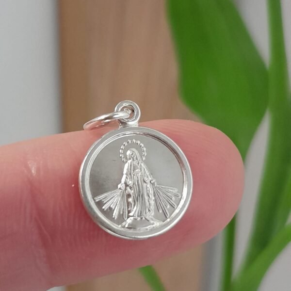 Medalla milagrosa italiana lisa redonda
