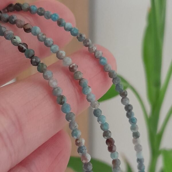 Pulsera italiana piedra natural celeste
