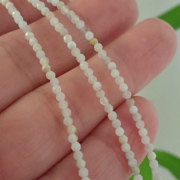 Pulsera italiana piedra natural blanca