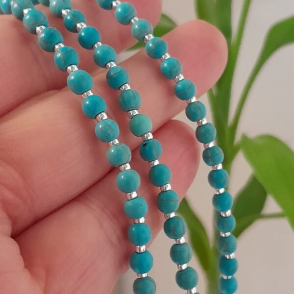 Pulsera italiana piedra natural turquesa