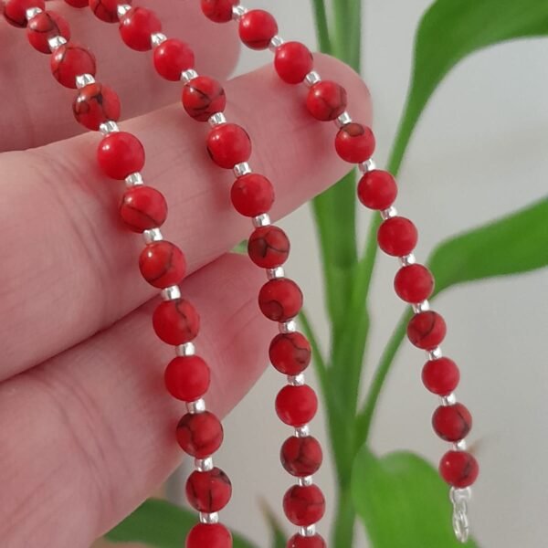 Pulsera italiana howlita roja