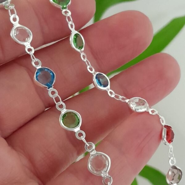 Pulsera laminada con cubic de colores