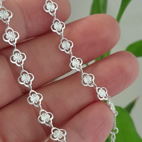 Pulsera laminada treboles lisos