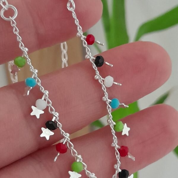 Tobillera laminada colores y estrellitas
