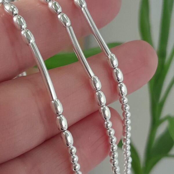 Pulsera italiana tubito, arrocitos y bolitas