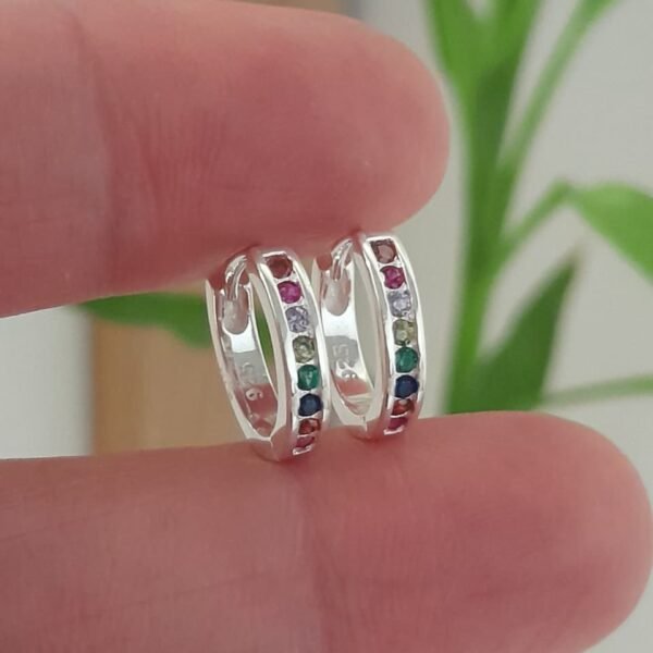 Argolla italiana con cubic de colores