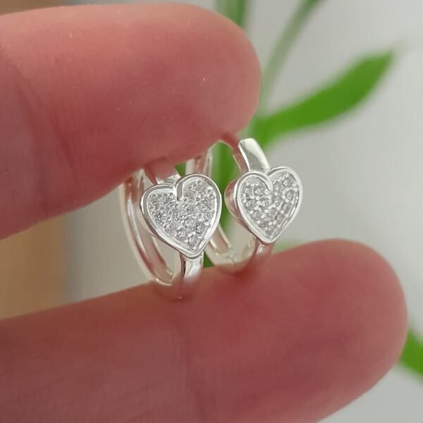 Argolla italiana corazon con cubic