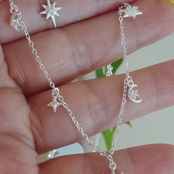 Conjunto italiano dijes estrellitas y luna